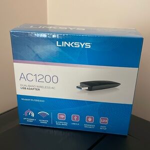 NEW Sealed Linksys Dual-Band AC1200 Wifi Wireless USB 3.0 Adapter (WUSB6300)